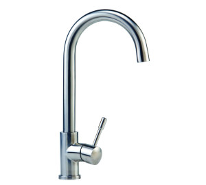 Monomando de fregadera inox caño cisne